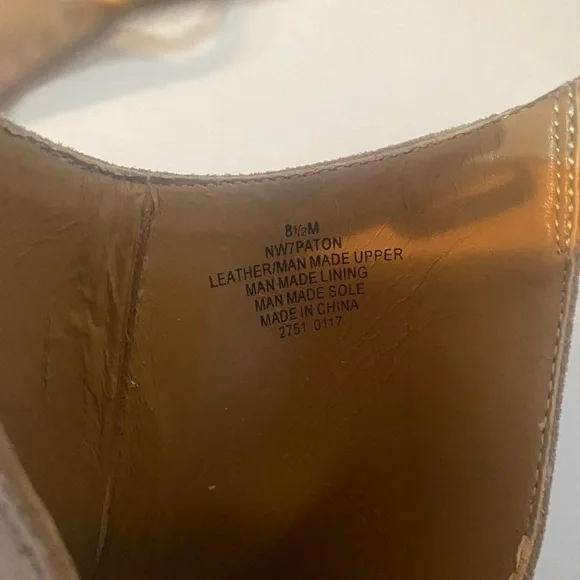 Nine West wedge sandals open toe red patent cork heel suede like upper size 8.5 - Picture 9 of 11